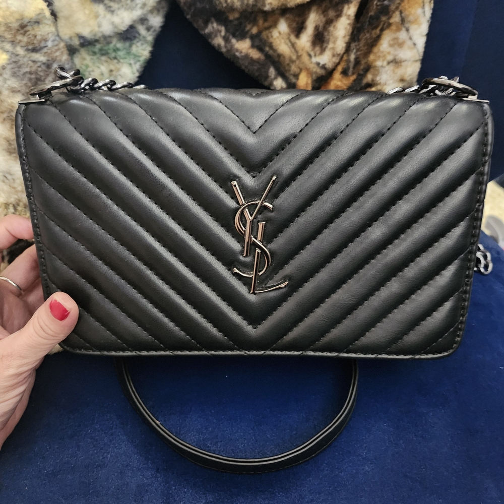 Black Quilted Leather Shoulder Bag